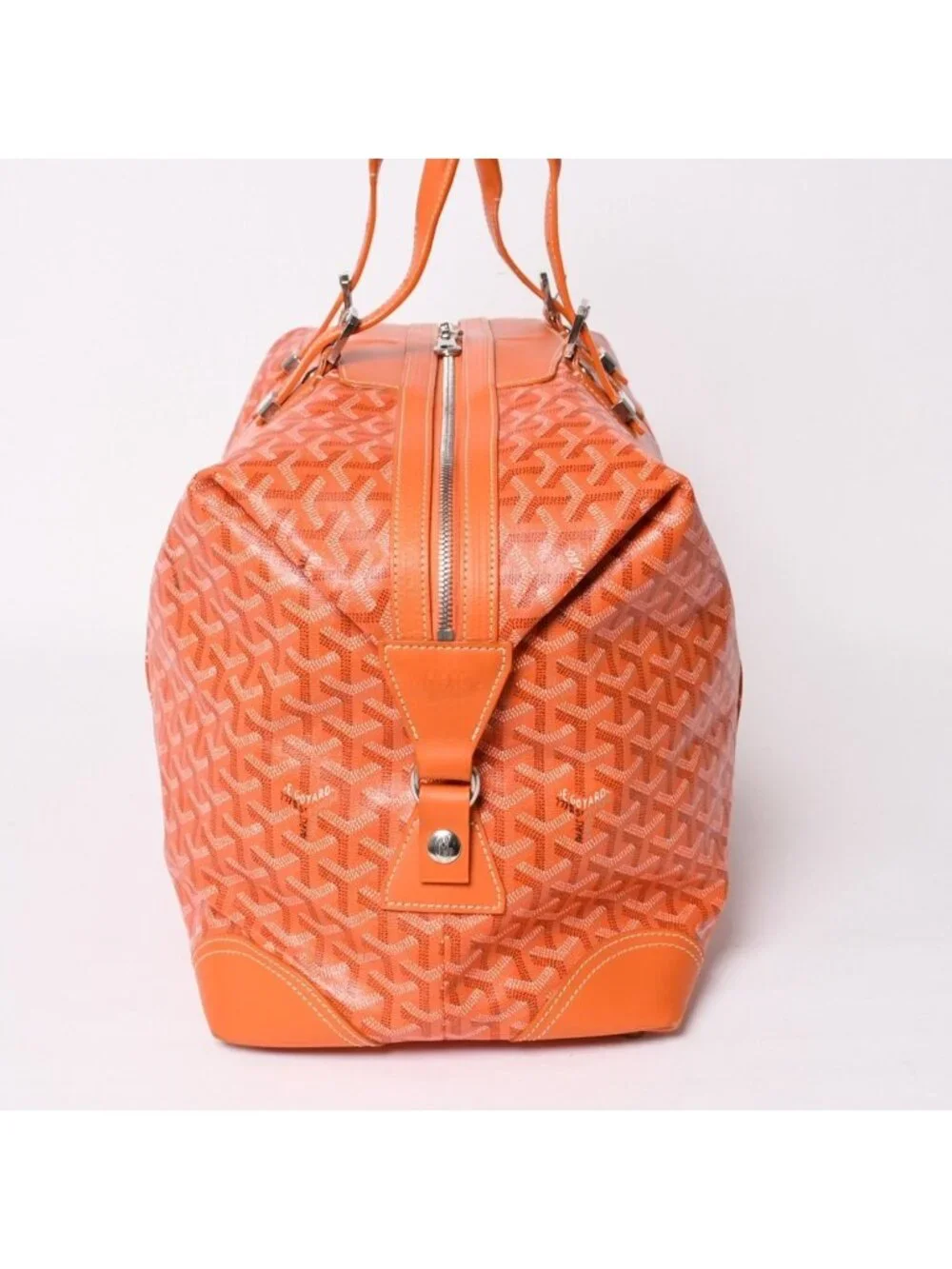 Goyard Boston Bag Back Boeing 45 Orange All Over Print